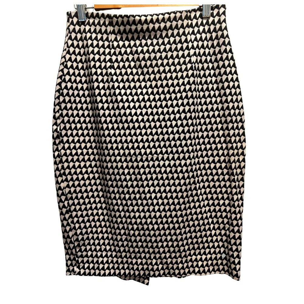 Banana Republic Black & White Geometric Pencil Skirt - Size 4